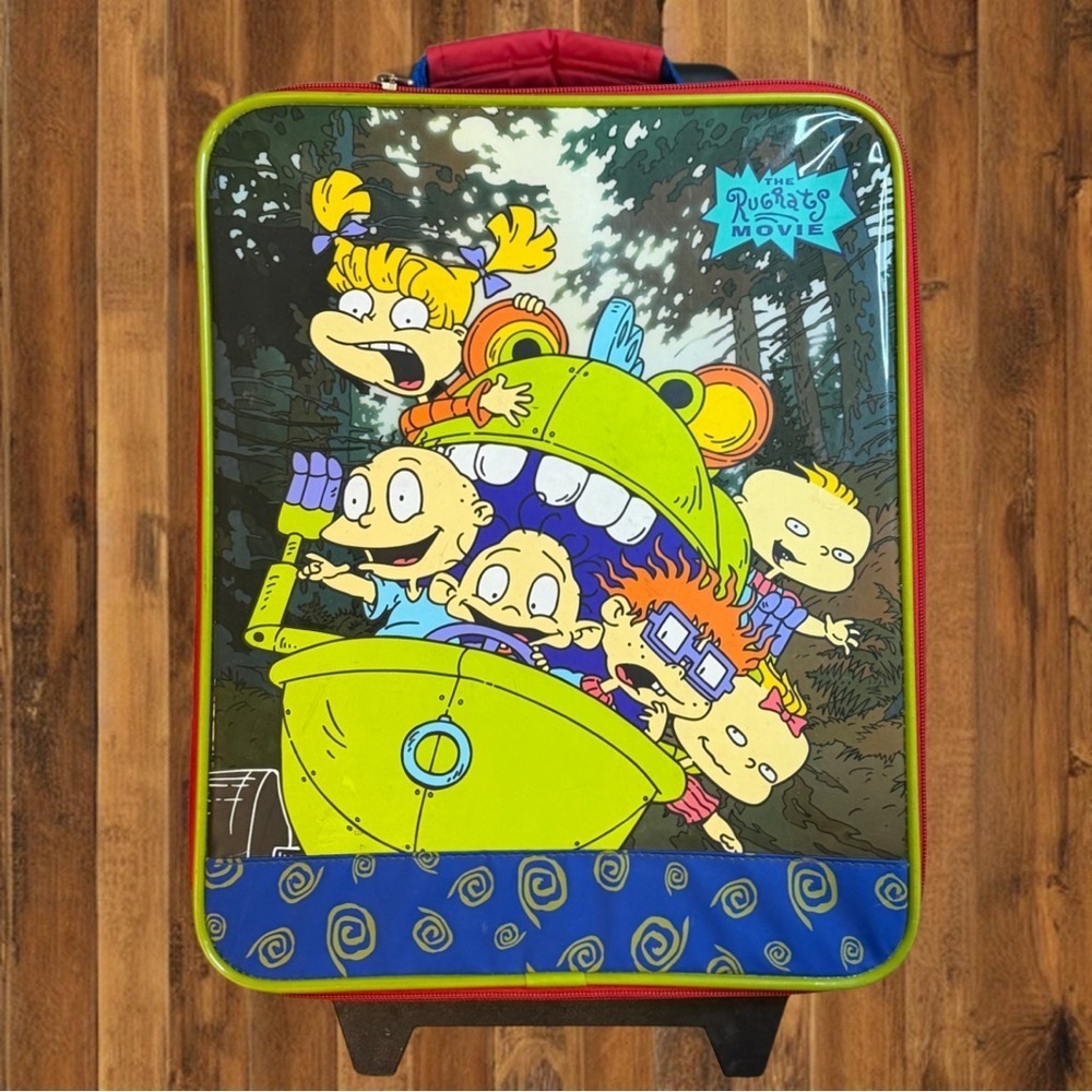 Vintage 1998 Rugrats Movie Kids Rolling Suitcase | Rare Nickelodeon Luggage |